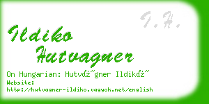 ildiko hutvagner business card